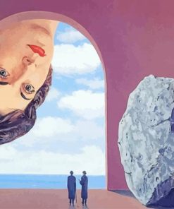 Rene Magritte Portrait Of Stephy Langui paint by number