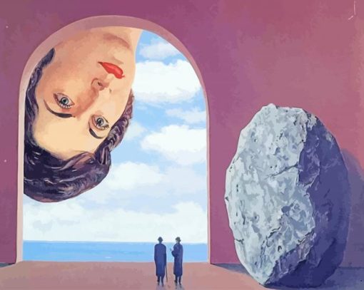 Rene Magritte Portrait Of Stephy Langui paint by number