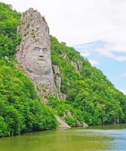 Rock Sculpture Of Decebalus paint by number