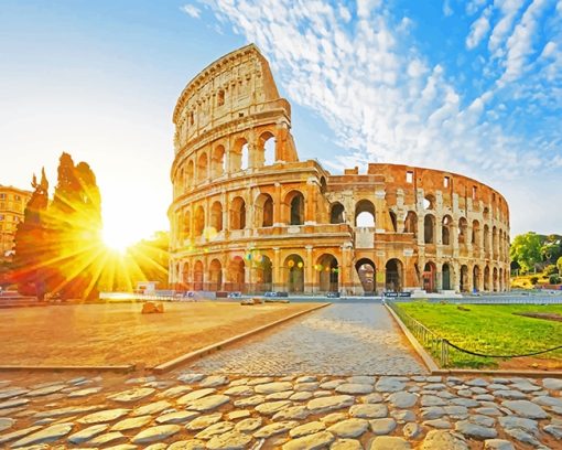 Rome Italy Colosseum paint by number