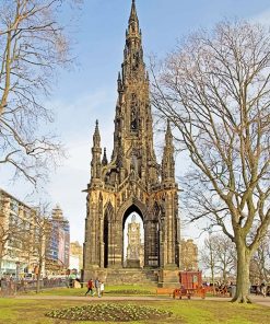 Scott Monument princess street Edinburgh adult paint by numbers