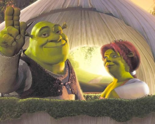 Shrek And His Wife Fiona adult paint by numbers