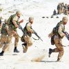 Soldiers Holding Rifle Running on White Sand adult paint by numbers