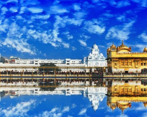 Sri Harmandir Sahib Gurdwara India paint by number