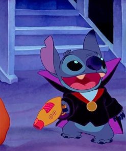 Stitch Halloween paint By Numbers