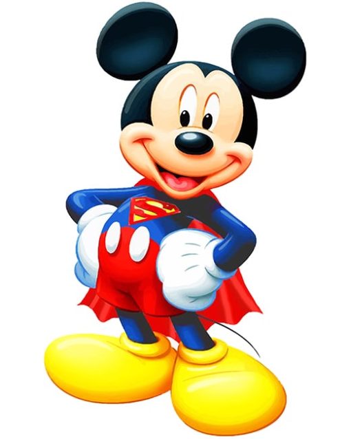 Superman Mickey Mouse paint by number