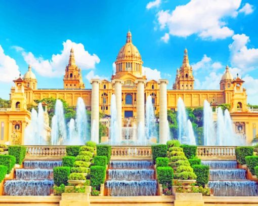 The Museu Nacional d Art de Catalunya Spain paint by numbers