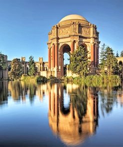 The Palace Of Fine Arts in San Francisco paint by number