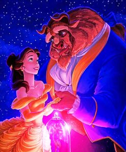 The beauty and the beast animation adult paint by numbers