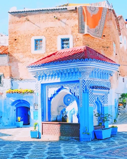 The Blue City Morocco Paint By Numbers