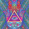 Third eye psychedelic art adult paint by numbers