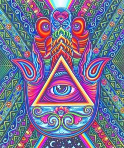 Third eye psychedelic art adult paint by numbers