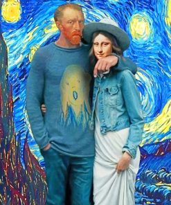 Van gogh and mona lisa adult paint by numbers