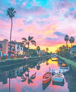 Venice canals walkaway Los Angeles California adult paint by numbers