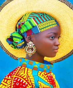 African Woman Colorful paint by number