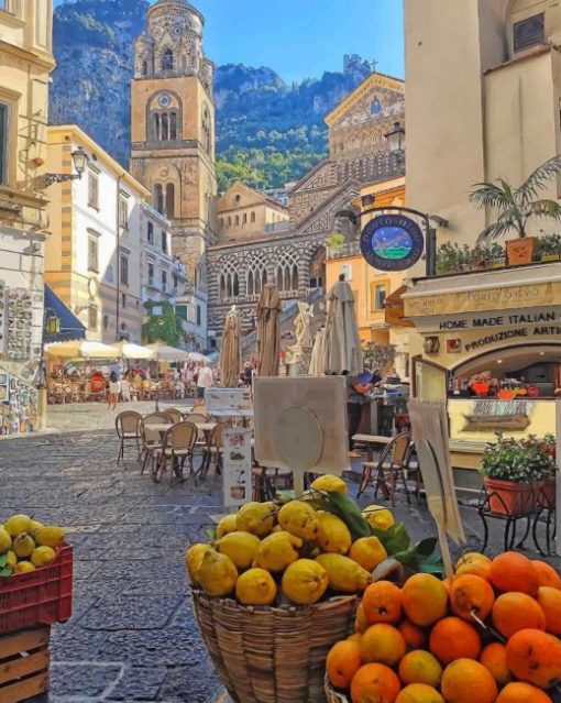 Amalfi Coast paint by numbers