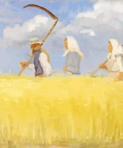 Anna Ancher Harvesters paint by number