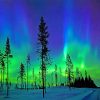 Arctic Aurora Landscape paint by number