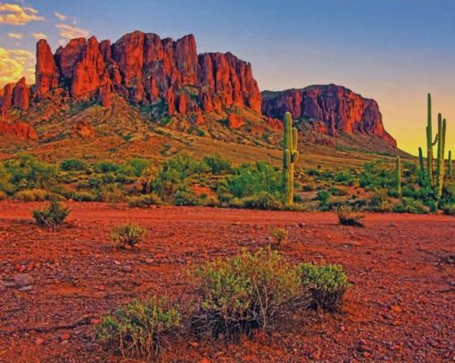 Arizona Desert Paint By Numbers