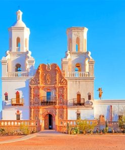 Arizona Tucson Mission San Xavier paint by number