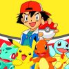 Ash Ketchum Pokemon paint by number