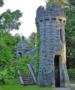 Ashford Castle Ruins Ireland paint by numbers