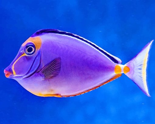 Beautiful Purple Fish paint by number