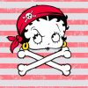 Betty Boop Pirate Face paint by numbers