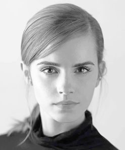 Black And White Classy Emma Watson Paint By Numbers