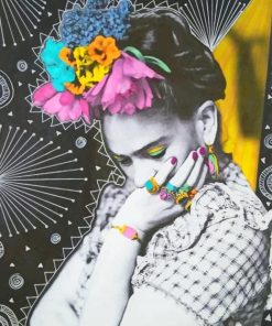 Black And White Frida Kahlo paint by numbers