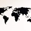 Black World Map paint by number