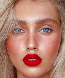 Blonde Red Lip paint by number