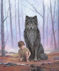 Boy And Wolf paint by numbers