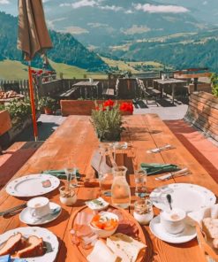 Breakfast View In Austria paint by numbers