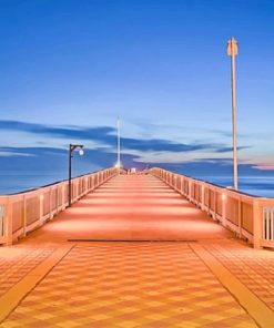 Brown Bridge Blue Sky paint by number