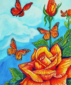 Butterflies And Roses Bob Crawford paint by number