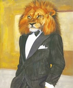 Classy Lion paint by number