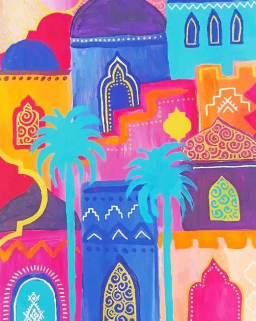 Colorful Morocco paint By Numbers