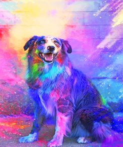 Colorful Dog paint by number