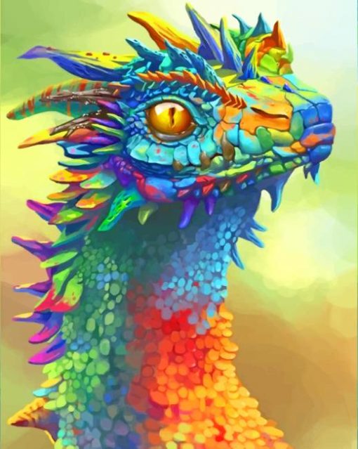 Colorful Dragon paint By Numbers