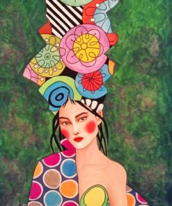 Colorful Stylish Woman paint by numbers