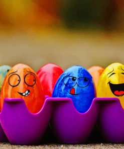 Cool Colorful Eggs paint by number