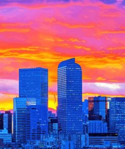 Denver Skyline paint by number