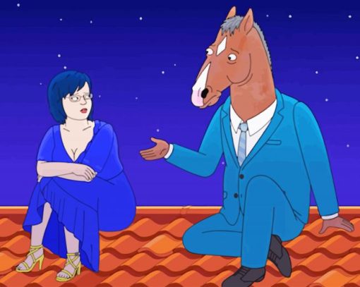 Diane And BoJack Horseman paint by number