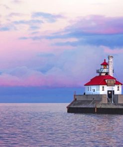 duluth harbor south breakwater outer light house adult paint by numbers