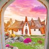 Fairytale Houses in Romania paint by numbers