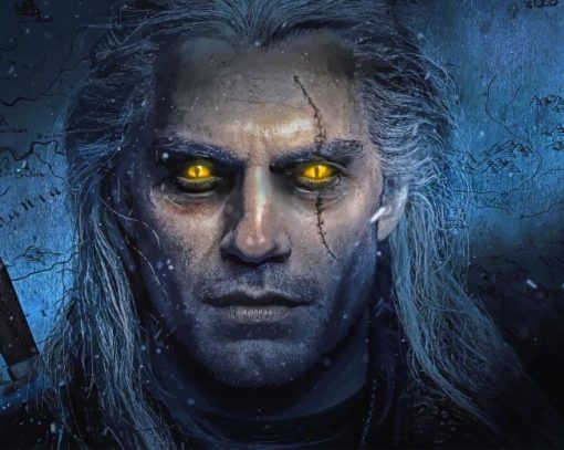 Geralt The Witcher Henry Cavill paint by number