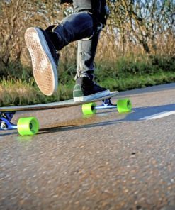 Green Skateboard paint by number