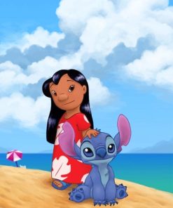 Lilo And Stitch Enjoying Their Summer Paint by numbers