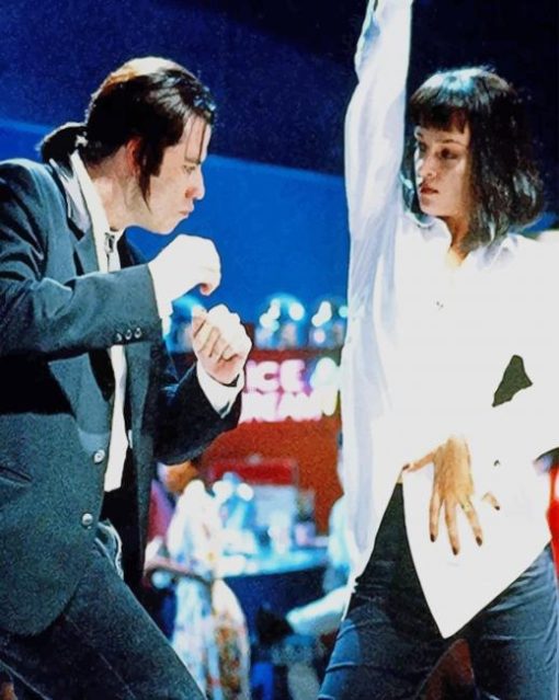 Mia Wallace And Vincent Dancing paint by number